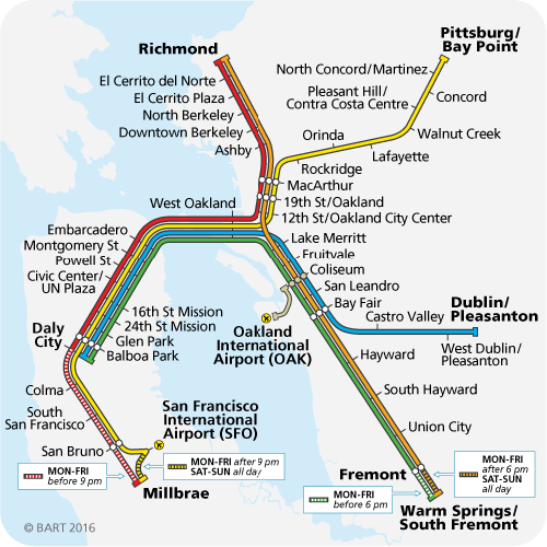 BART System Map