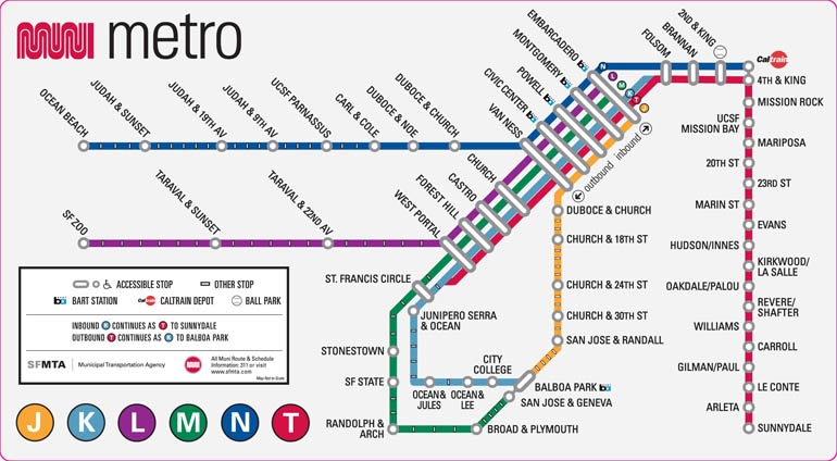Muni Metro Map